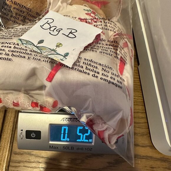 Vintage 1st Christmas Teddy Bear By Dakin 1983 White Red Dress Bonnet Babys - Picture 12 of 12